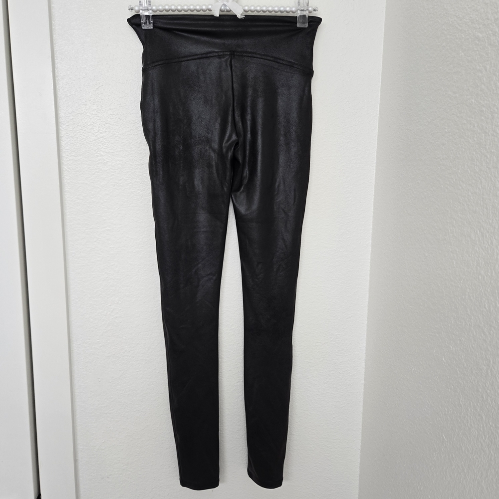 SPANX Shiny Black Leggings NWT SIZE  SMALL - Picture 4 of 12